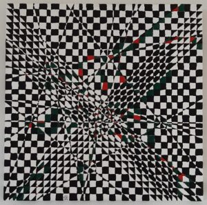 Gaza, Acrylic on woodpanel, abstract, geometric abstraction, painting, art